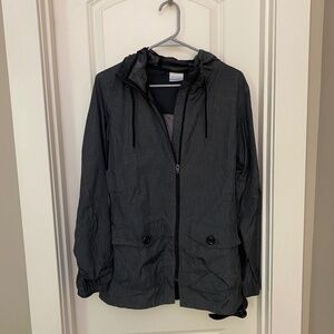 Grey Rain Jacket with Hood